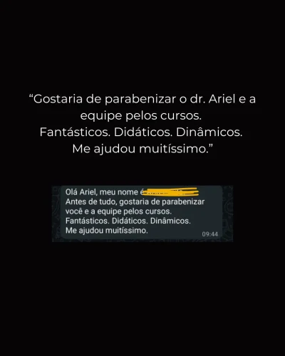 Depoimento - geral - parabenizar dr Ariel