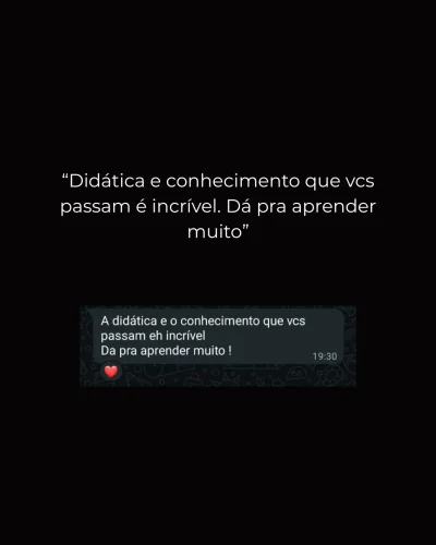 depoimentos geral - didática e conhecimento que vcs passam