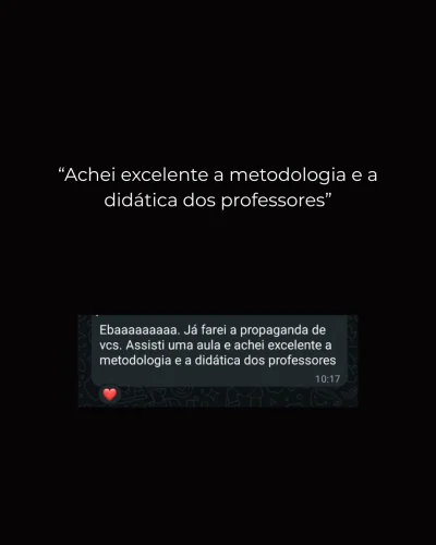 depoimentos - geral - excelente didática