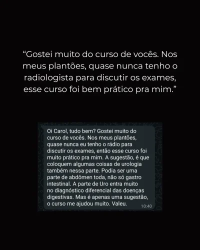 depoimentos - geral - sap gastro - nem sempre tenho radio no plantão