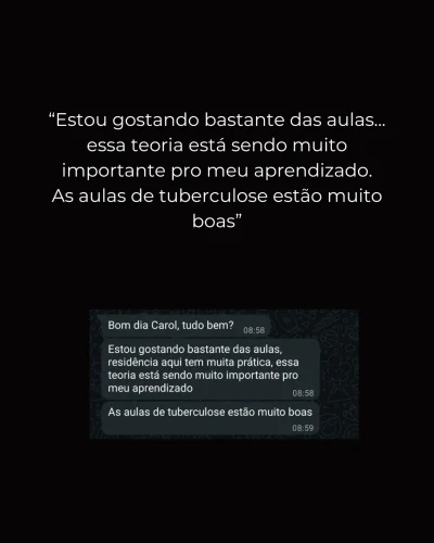 depoimentos - sap torax - muito importante pro meu aprendizado aulas de tuberculose